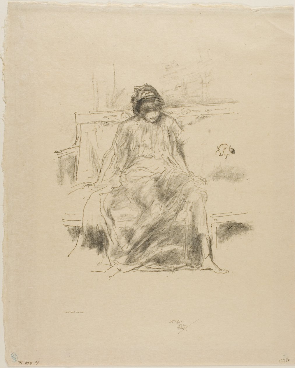 Den draperte figuren, sittende av James Abbott McNeill Whistler