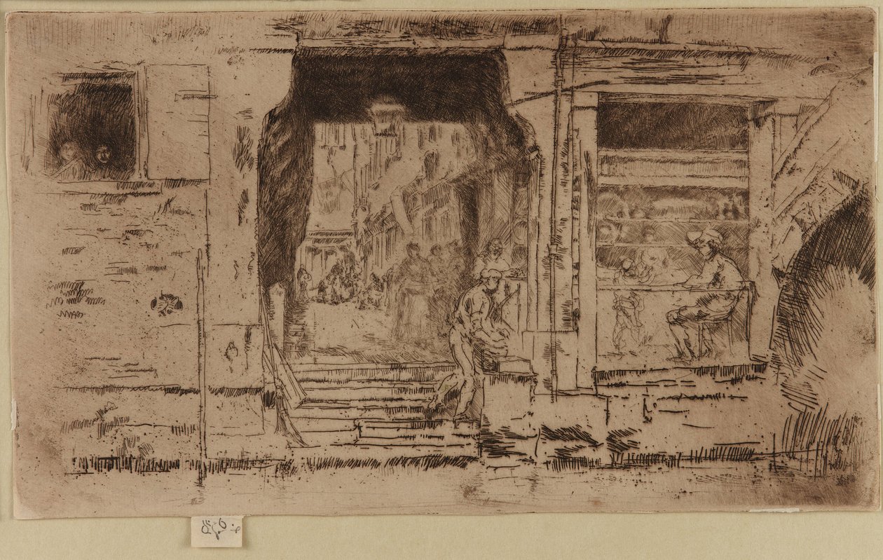 Fiskebutikken, Venezia av James Abbott McNeill Whistler