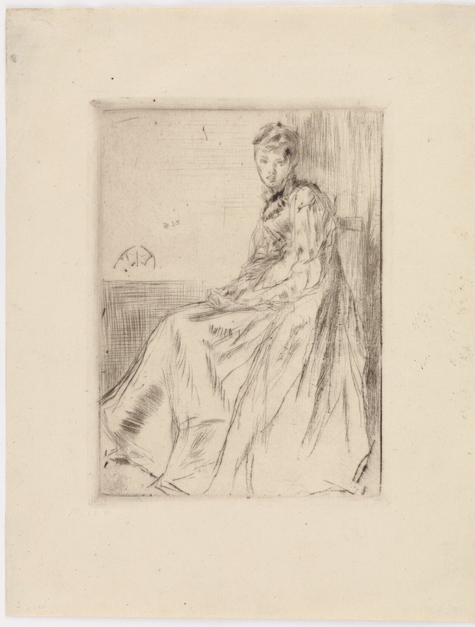 Brevet (Maud, sittende) av James Abbott McNeill Whistler