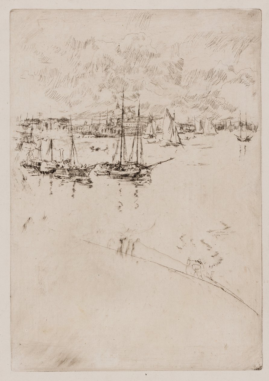 Dampbåten, Venezia av James Abbott McNeill Whistler