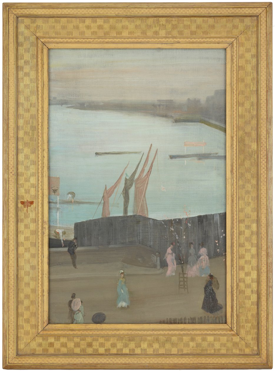 Variasjoner i rosa og grått: Chelsea av James Abbott McNeill Whistler