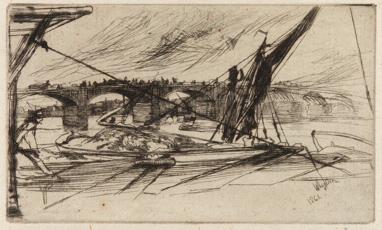 Vauxhall Bridge av James Abbott McNeill Whistler