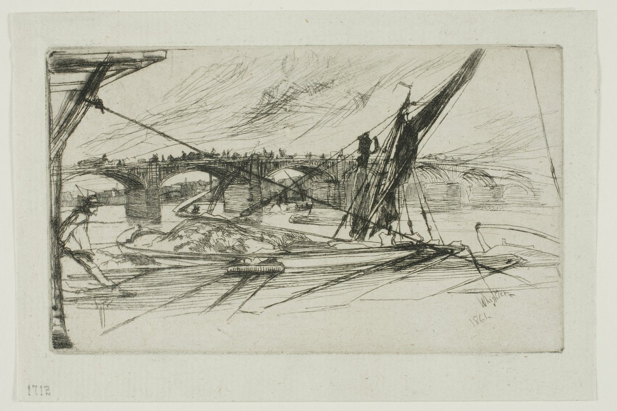 Vauxhall Bridge av James Abbott McNeill Whistler