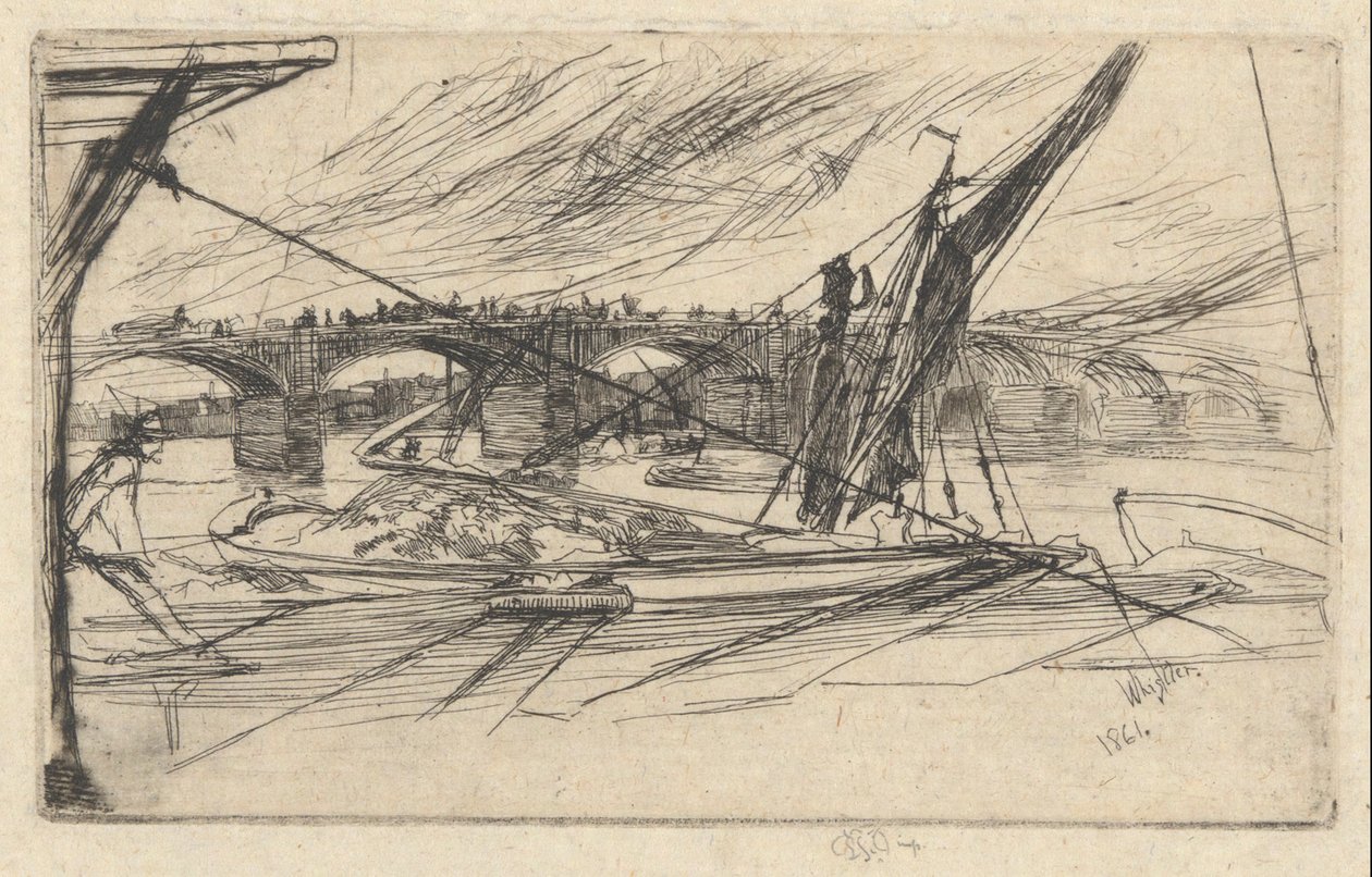 Vauxhall Bridge av James Abbott McNeill Whistler