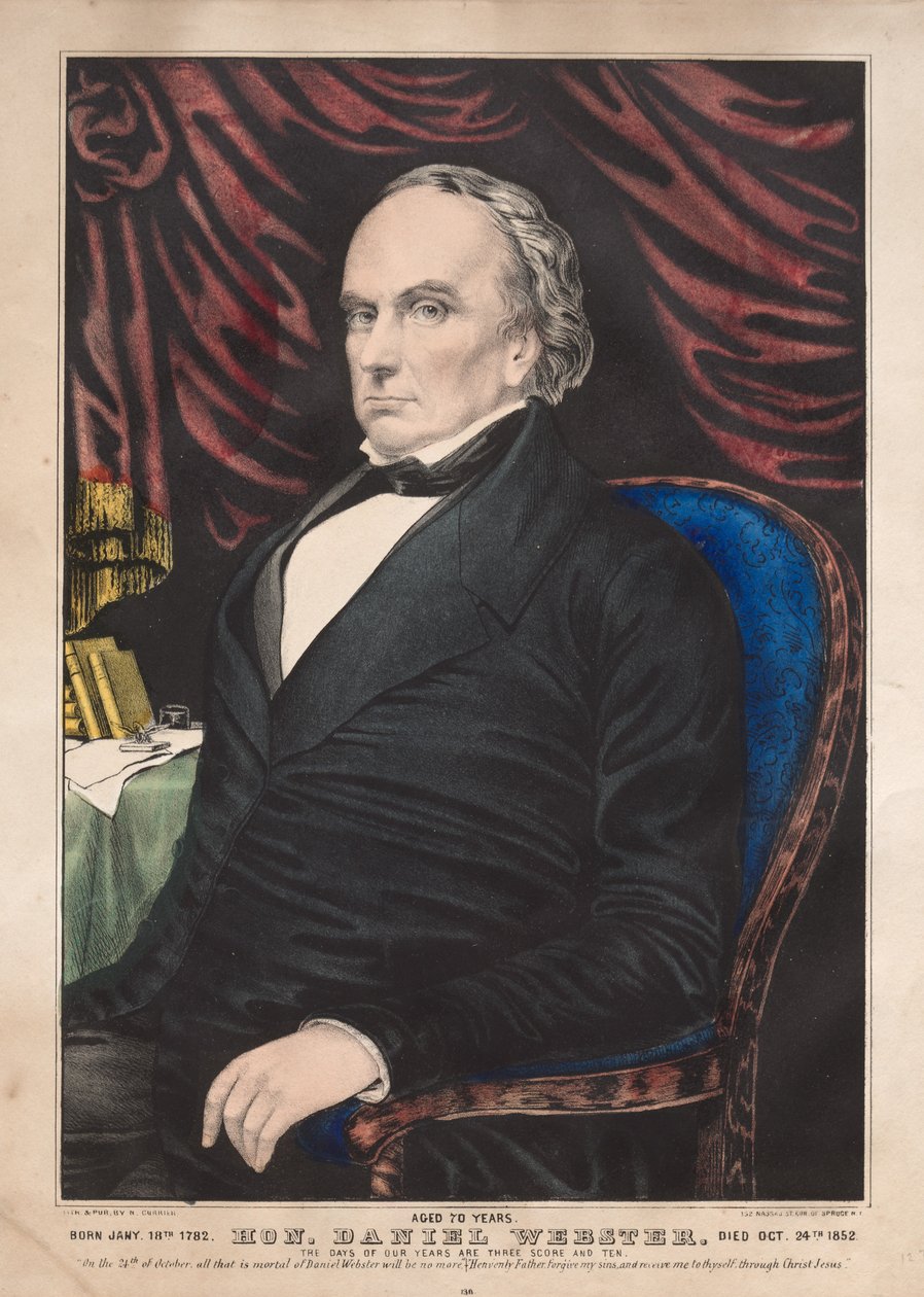 Hon. Daniel Webster, 70 år gammel. av James Merritt Ives