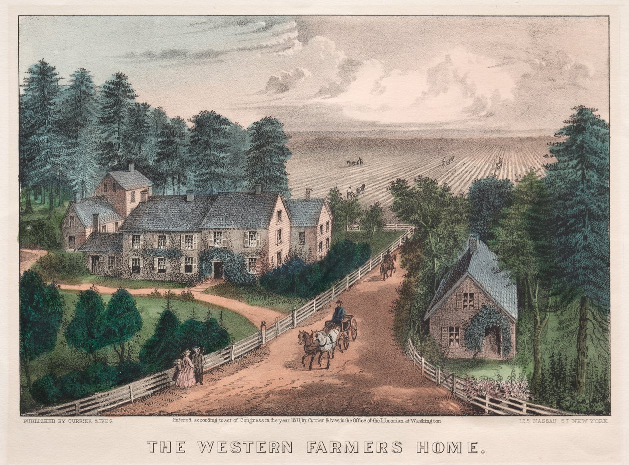 The Western Farmers Home. av James Merritt Ives