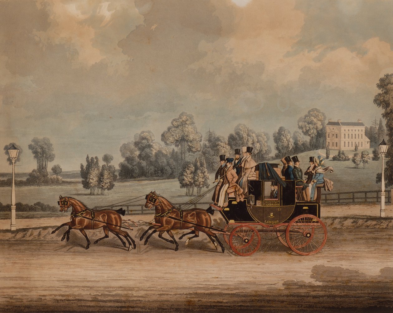 Cambridge Coach (farget gravering) av James Pollard
