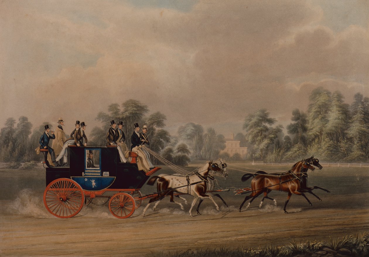 Jaglione Windsor Coach (farget gravering) av James Pollard