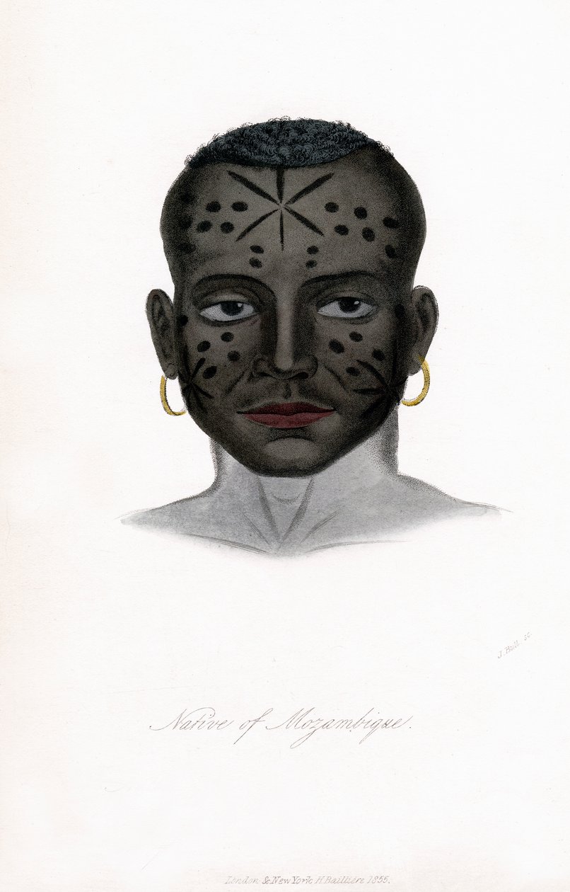 Innfødt av Mosambik, ca 1850. av James Prichard