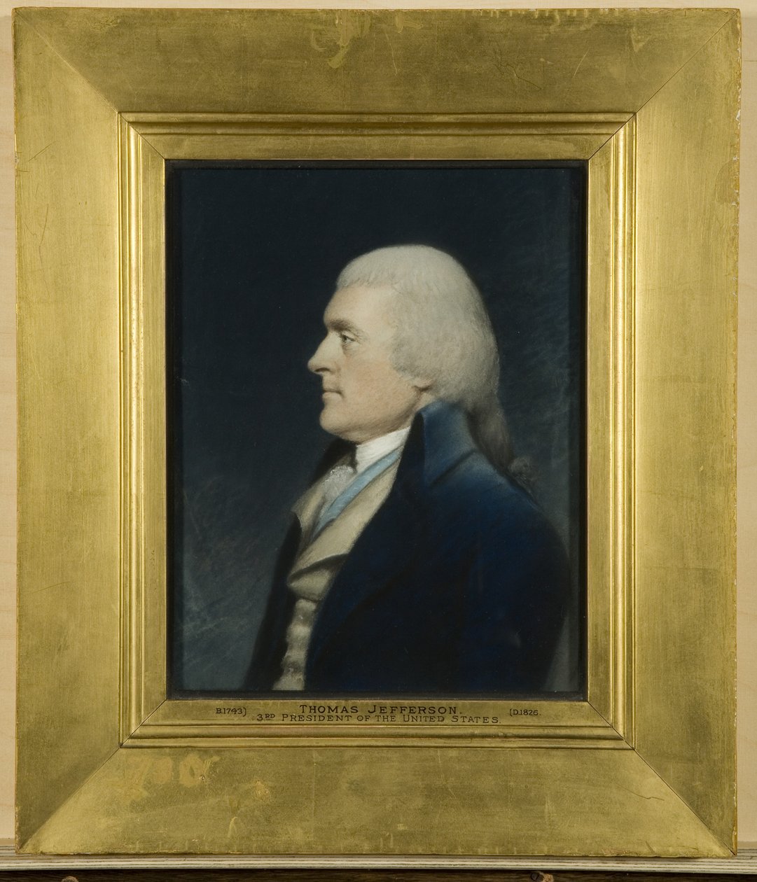 Thomas Jefferson, ca. 1797 (pastell på grått papir) av James Sharples