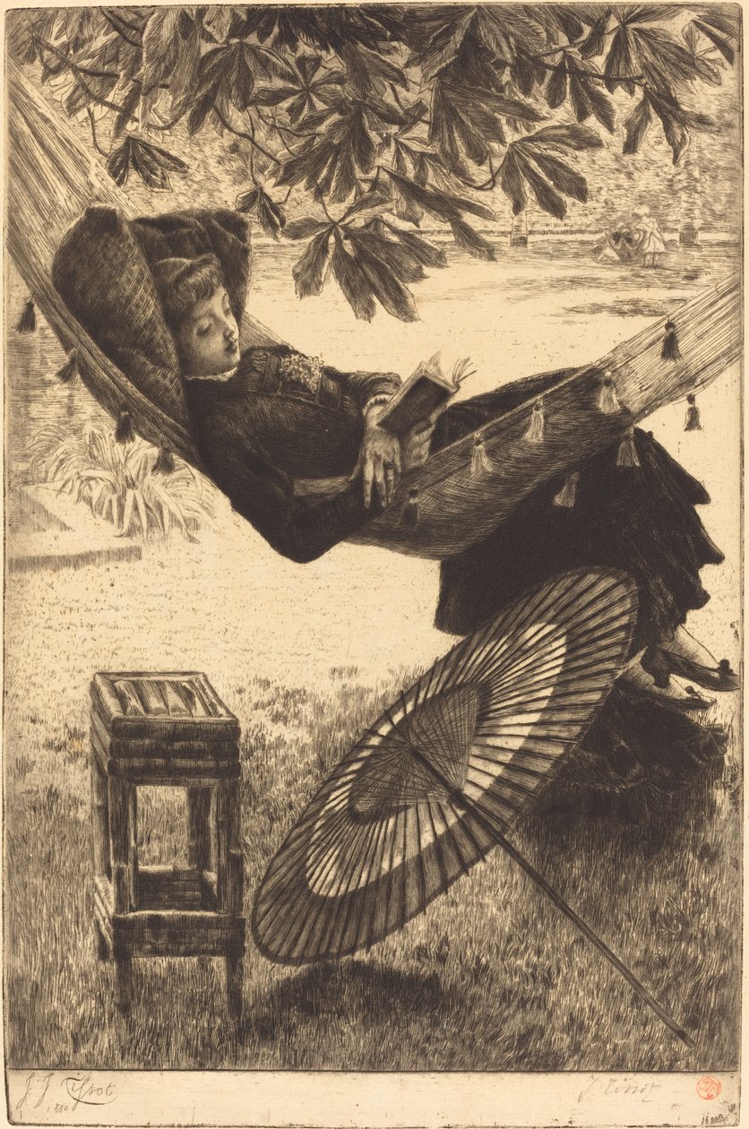 Hengekøyen Le hamac, 1880. av James Tissot