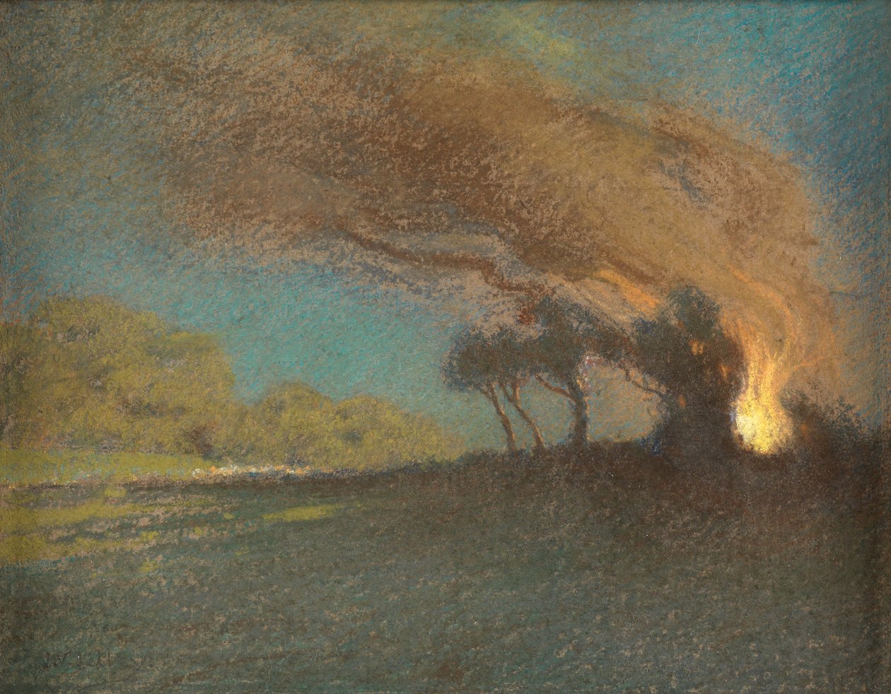 The Burning Bush (Pastell) av James Valentine Jelley