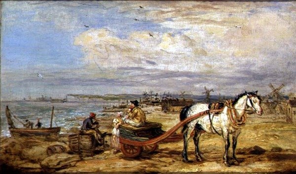 Fiskere på stranden av James Ward