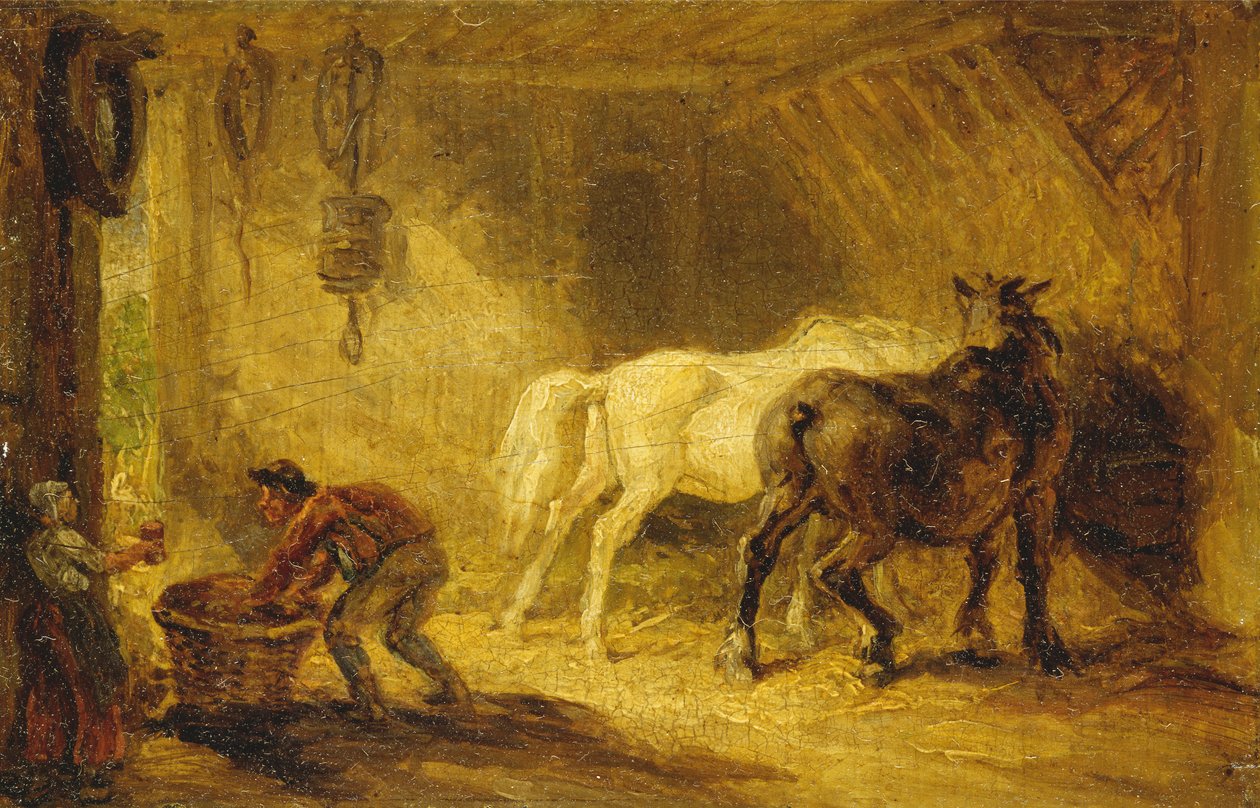 Interiøret i en stall av James Ward