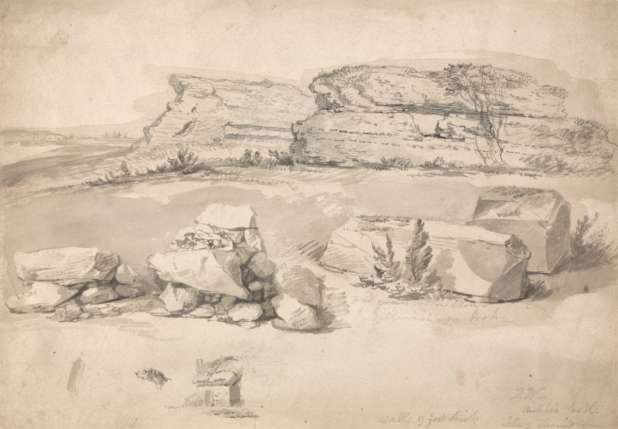 Ruinene av Richbro' Castle, Isle of Thanet av James Ward