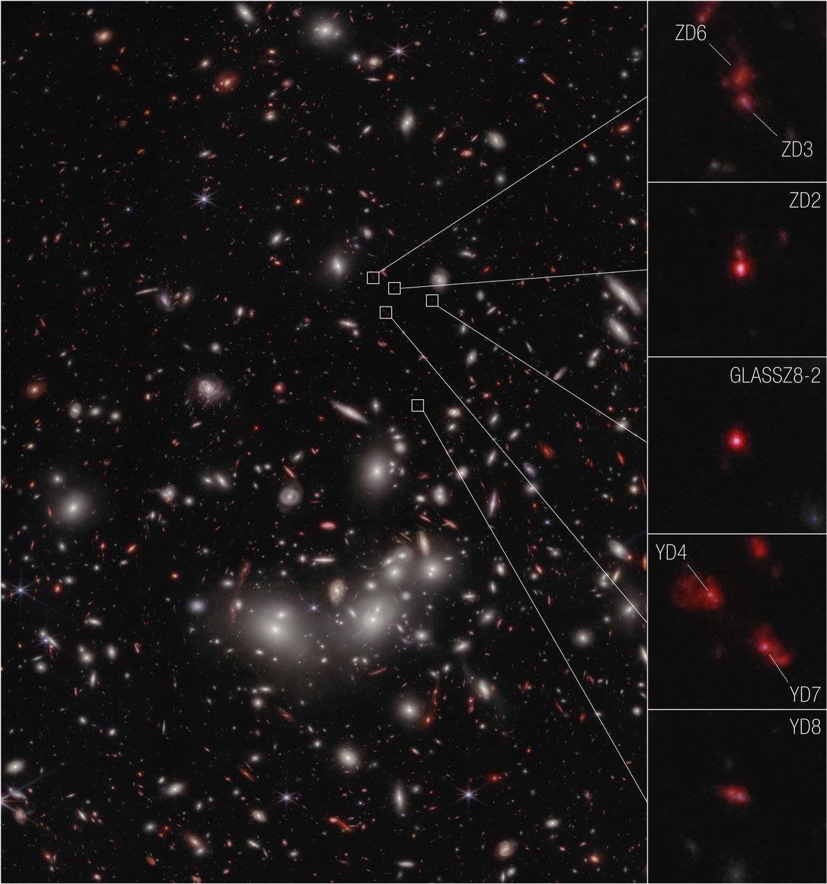Galaxy Protocluster (NIRCam-bilde) av James Webb Space Telescope (NASA)