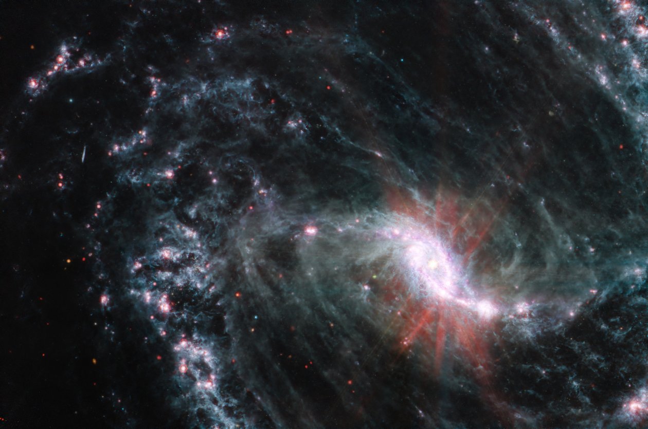 NGC 1365 (MIRI-bilde) av James Webb Space Telescope (NASA)
