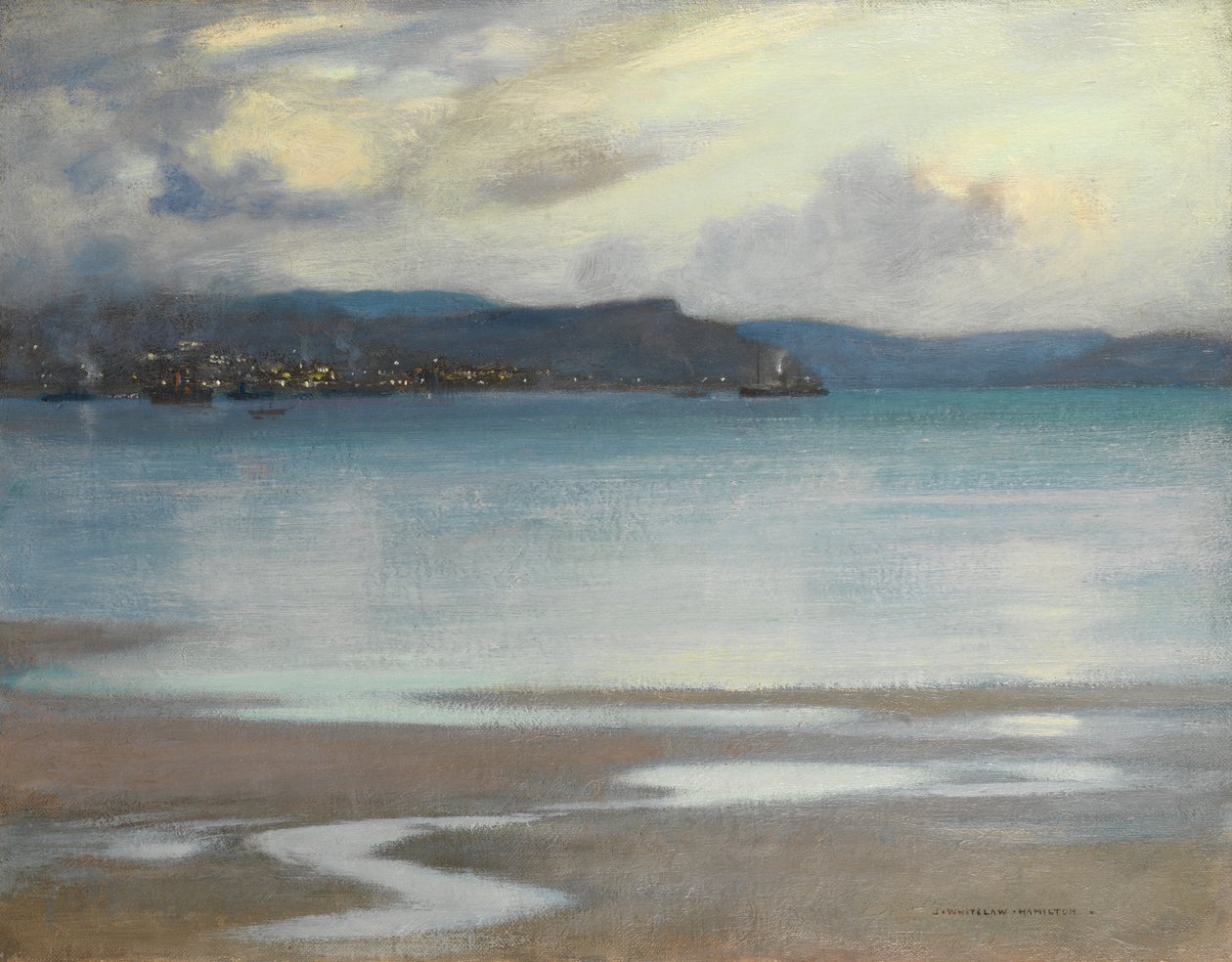 Rhu Bay (olje på lerret) av James Whitelaw Hamilton