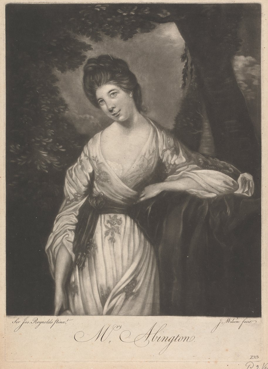 Fru Frances Abington (née Barton) av James Wilson