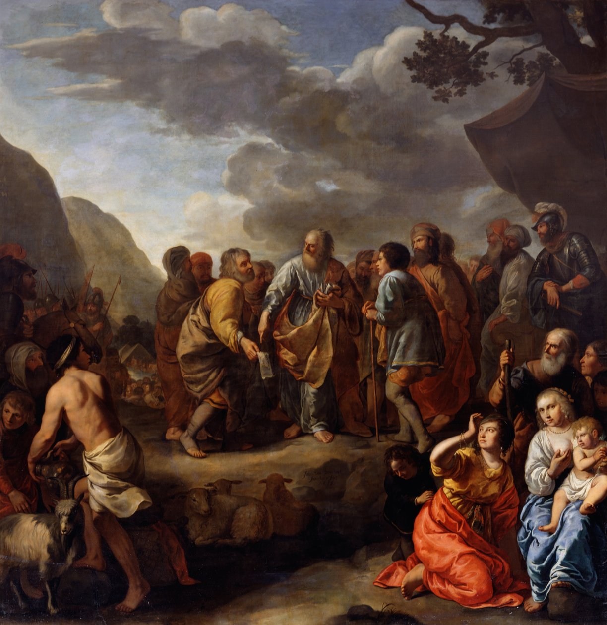 Jethro ga Moses råd av Jan van Bronchorst