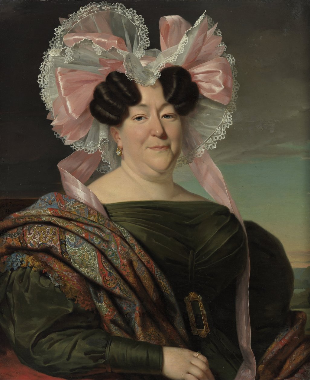 Portrett av en dame av Jan Adam Janszoon Kruseman