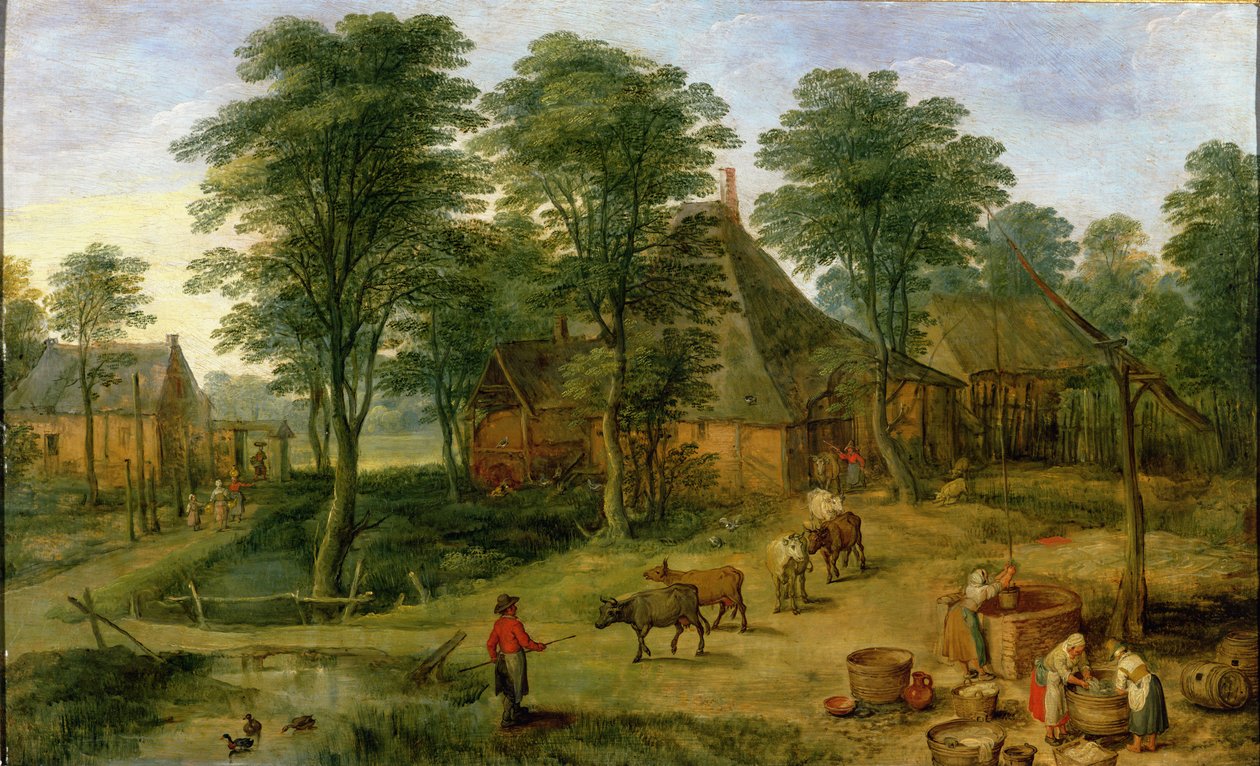 Gårdsgården av Jan the Elder Brueghel