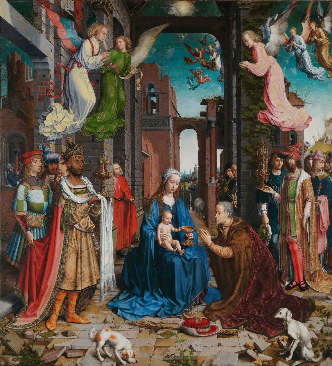 Tilbedelse av vismennene, 1510-5 av Jan Gossaert