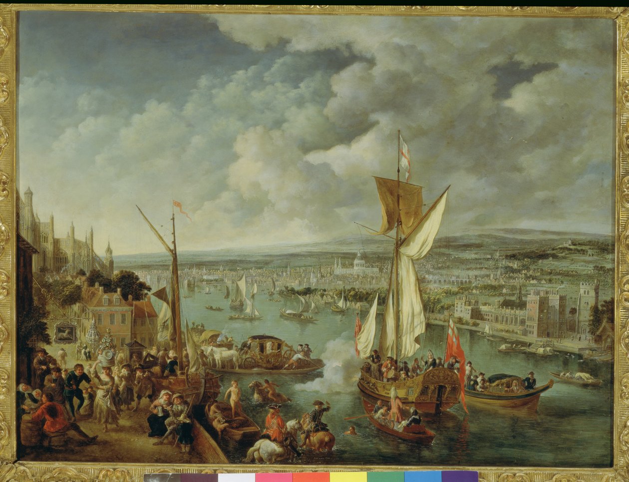 A View of London (olje på kobber) av Jan Griffier
