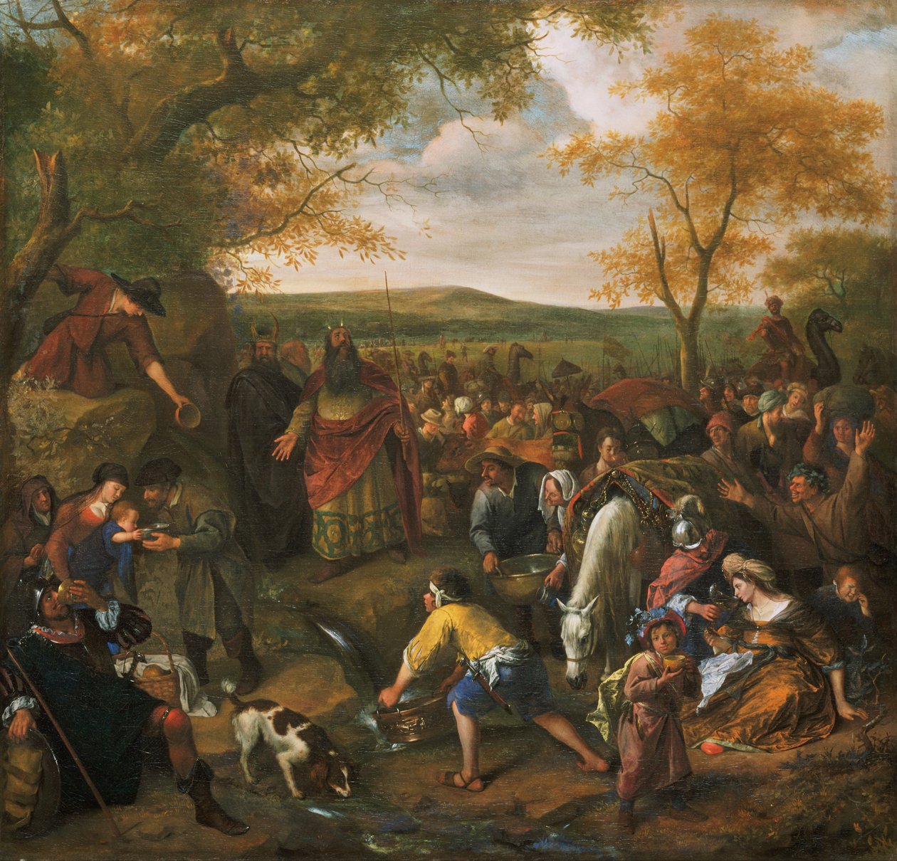 Moses slår på klippen av Jan Havickszoon Steen