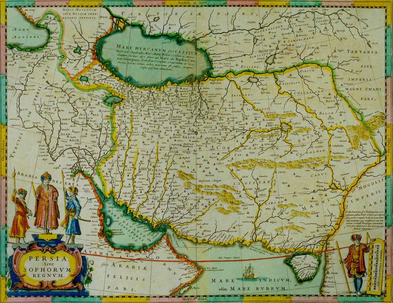 Janssonius -kart over Persia av Jan Janssonius