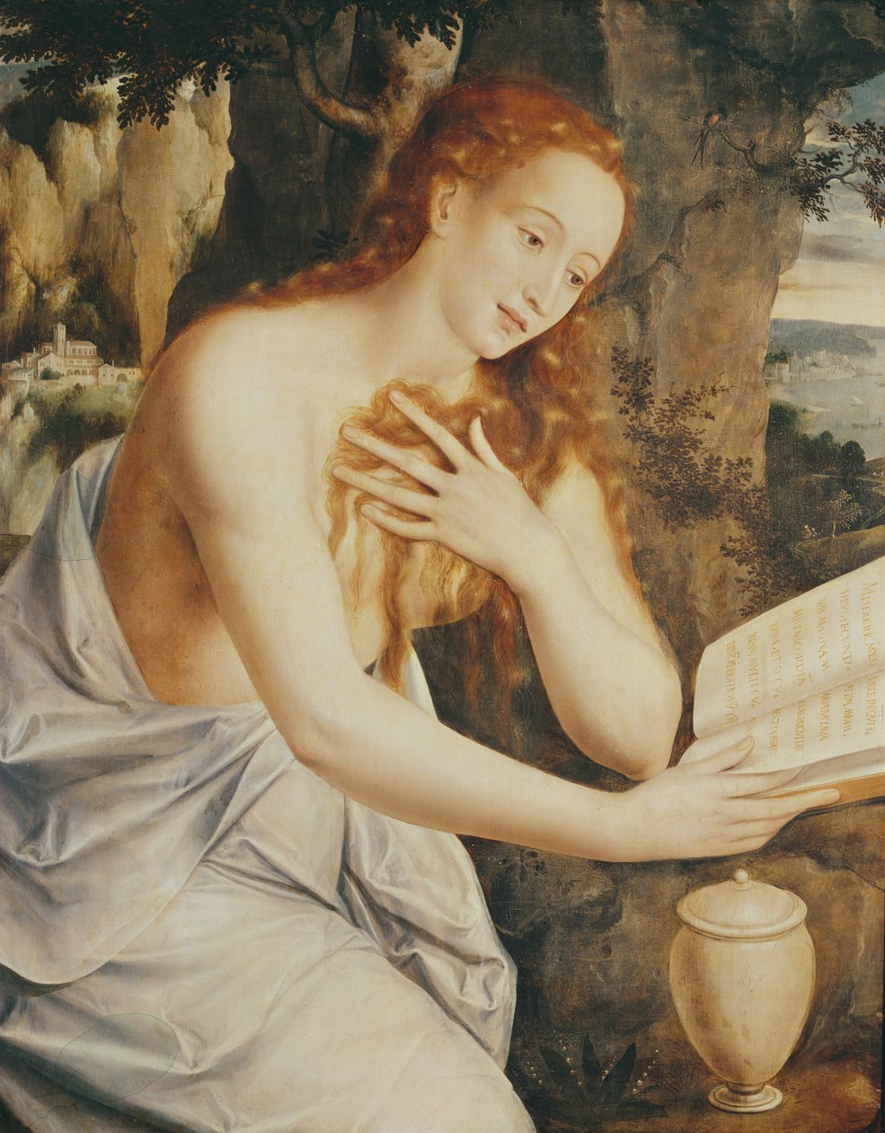 Mary Magdalene en Prayer (olje på tre) av Jan Massys or Metsys