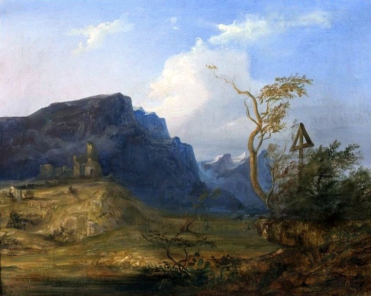 Fjellandskap. av Jan Nepomucen Gowacki