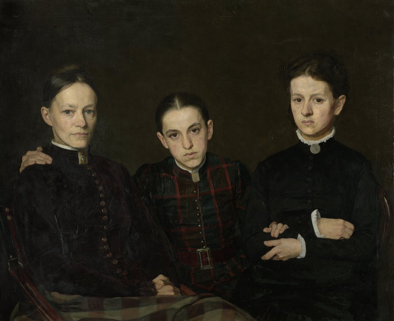 Portrett av Cornelia, Clara og Johanna Veth, 1885 av Jan Pieter Veth