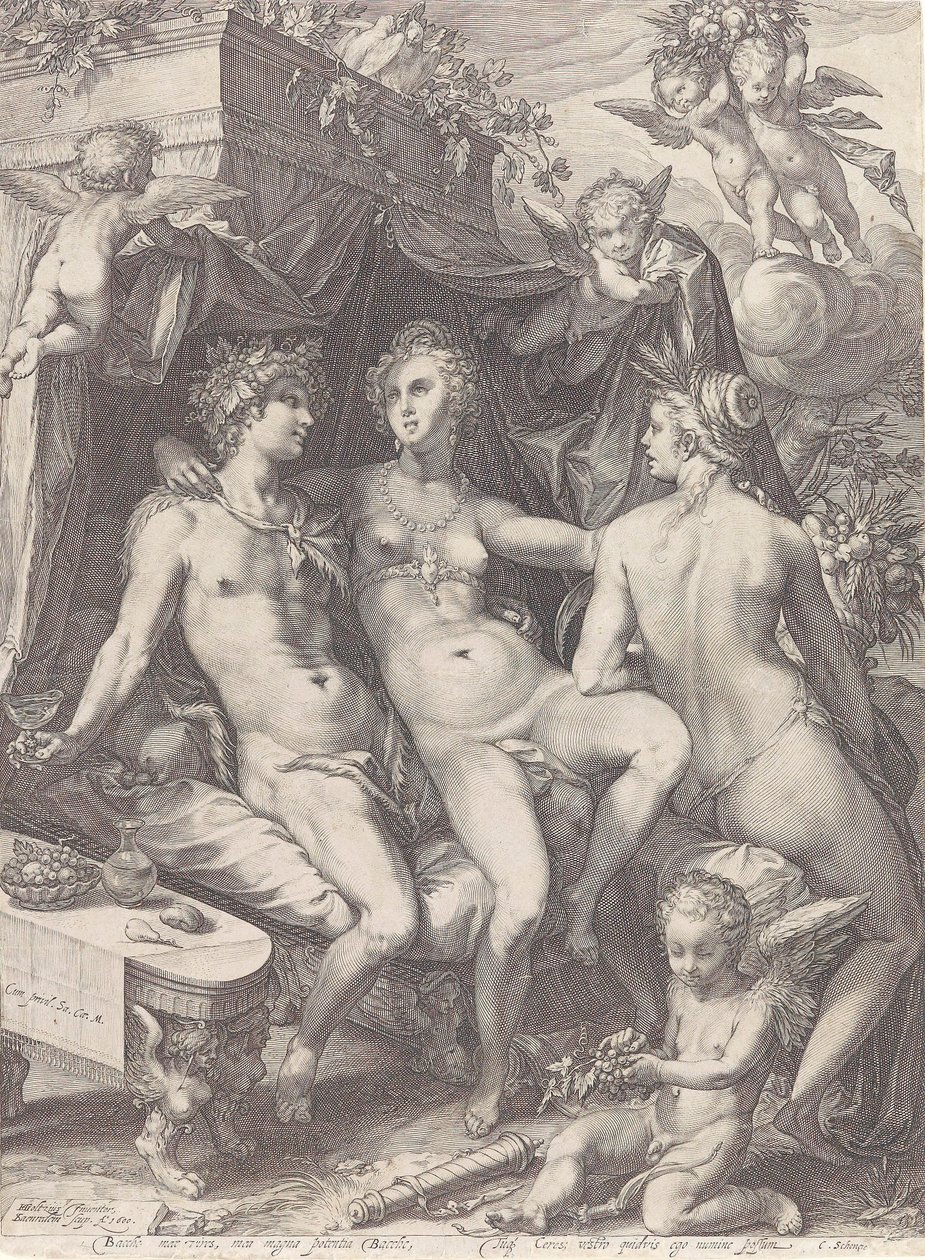 Uten Bacchus og Ceres er Venus kald av Jan Saenredam