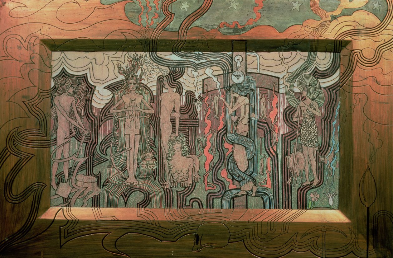Song of the Times, 1893 (kritt på tre) av Jan Toorop