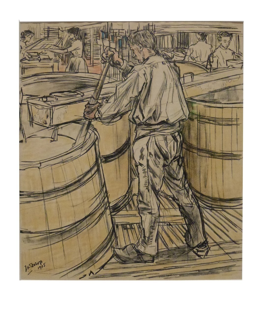 Rørekar 1 av de 12 litografiene Toorop laget om produksjon av lys av Jan Toorop