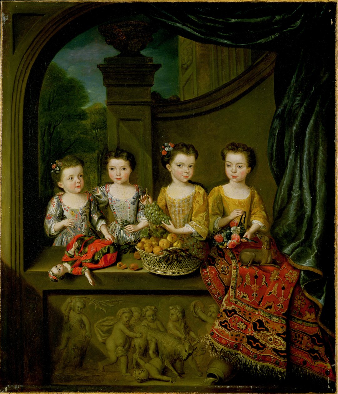 Portrett av døtrene til Sir Matthew Decker, Bt., 1718 av Jan Van Meyer