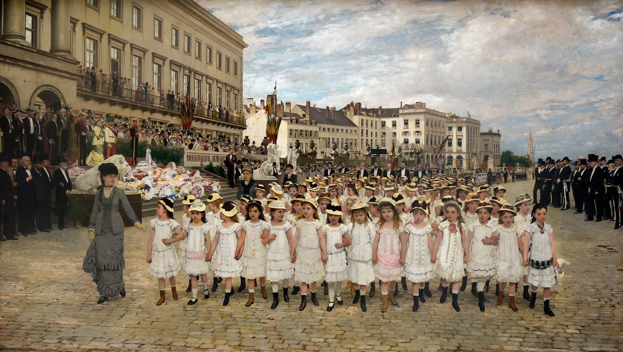Prosess av skolene i 1878 av Jan Frans Verhas