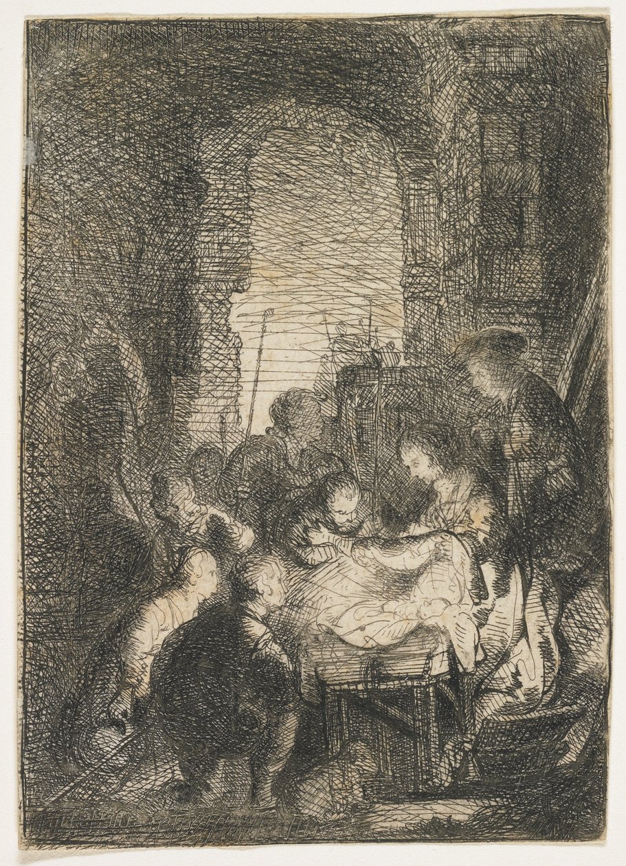 Tilbedelse av hyrdene, 1650-årene av Jan van Noordt