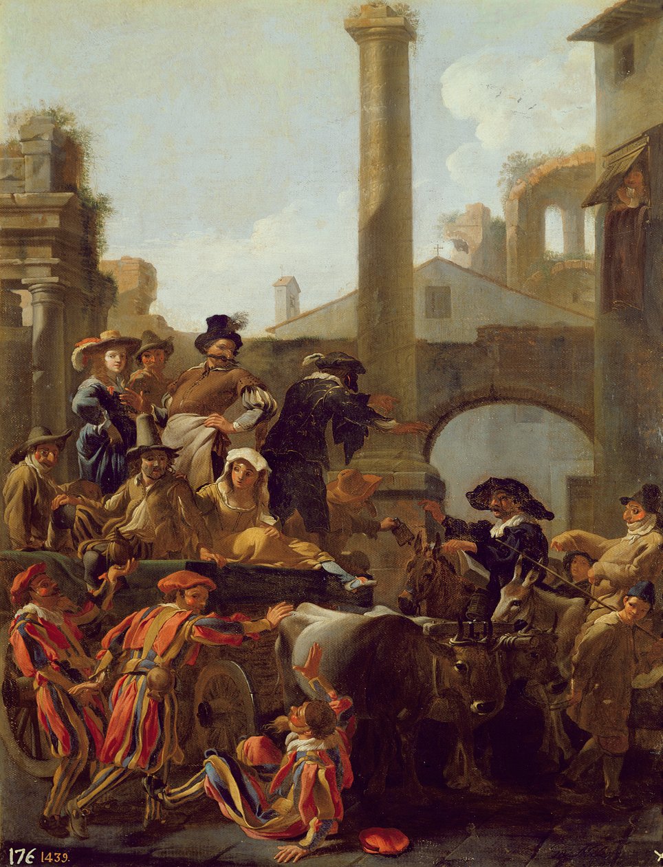 Karnevalstid i Roma, 1653 av Jan van Bike Miel