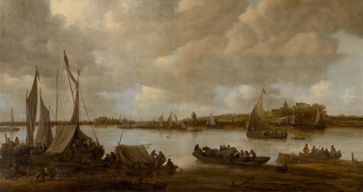 Utsikt over Rhinen nær Hoog av Jan Josephsz van Goyen