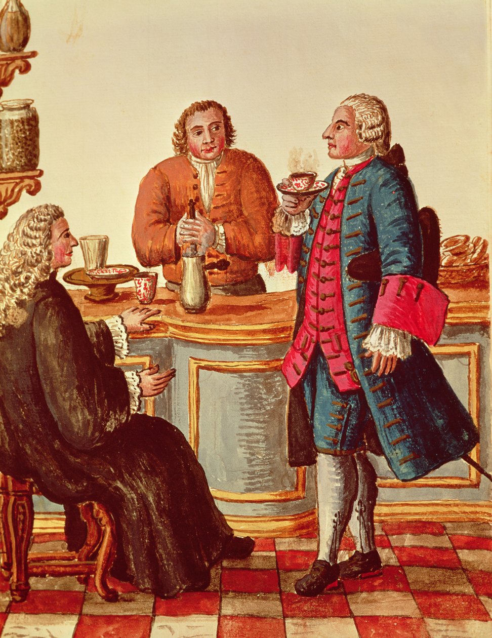 Venetianske adelsmenn på en kafé av Jan van Grevenbroeck