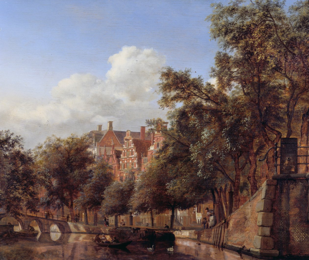 Utsikt over Herengracht, Amsterdam av Jan van der Heyden