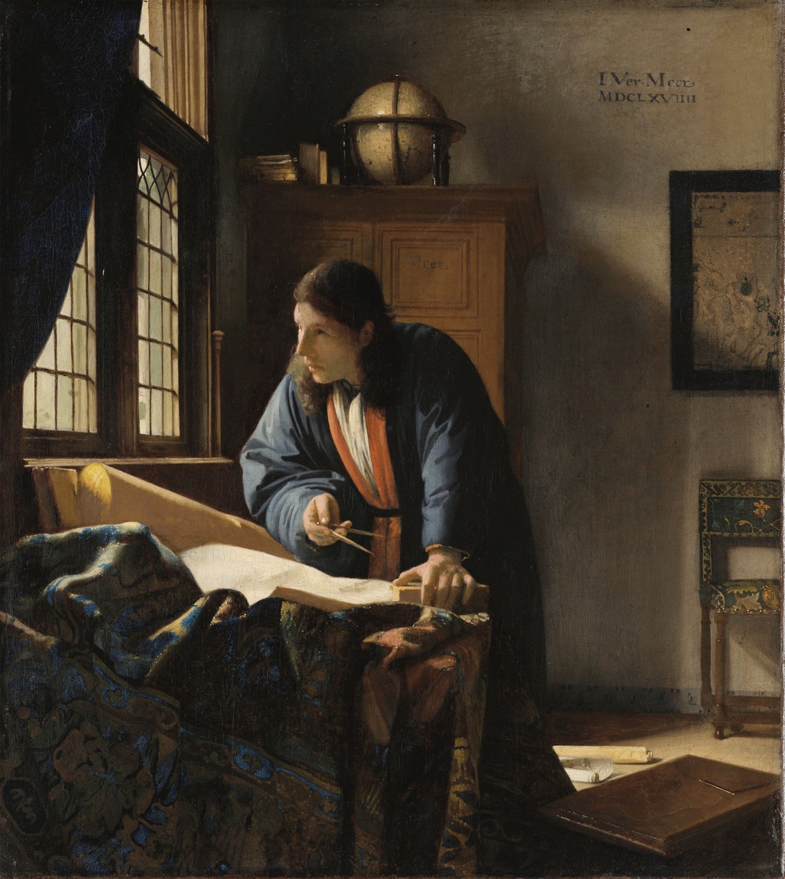 Geografen av Jan (1632 75) Vermeer