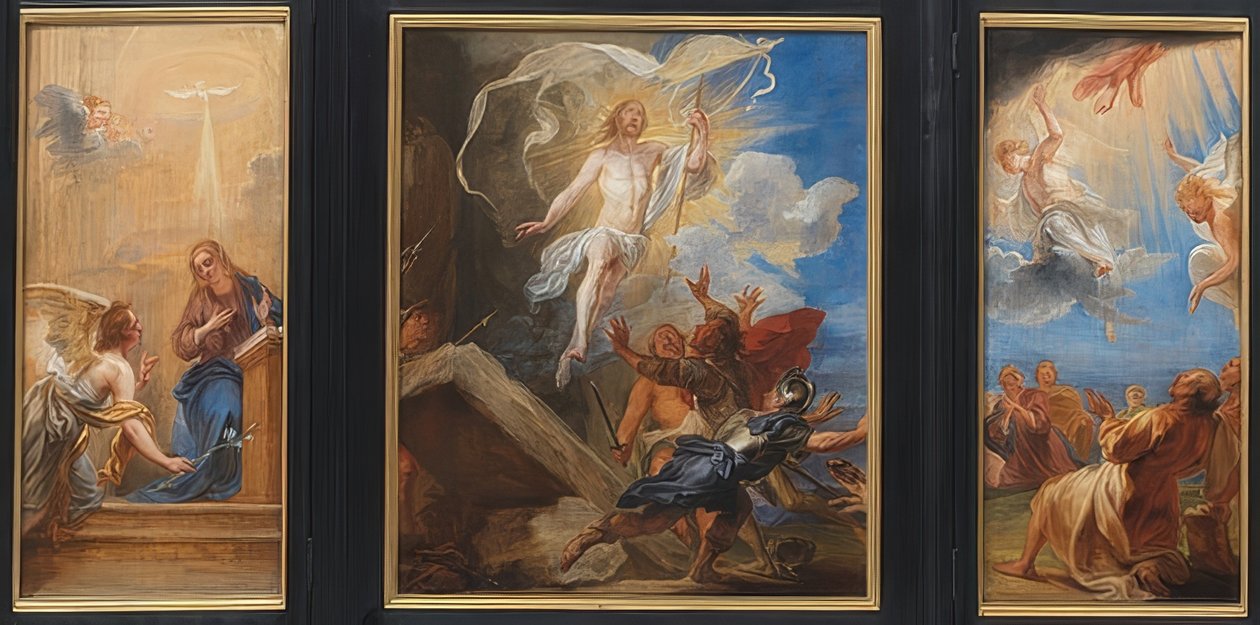 Snyders Triptych. Rundt 1659 av Jan Boeckhorst