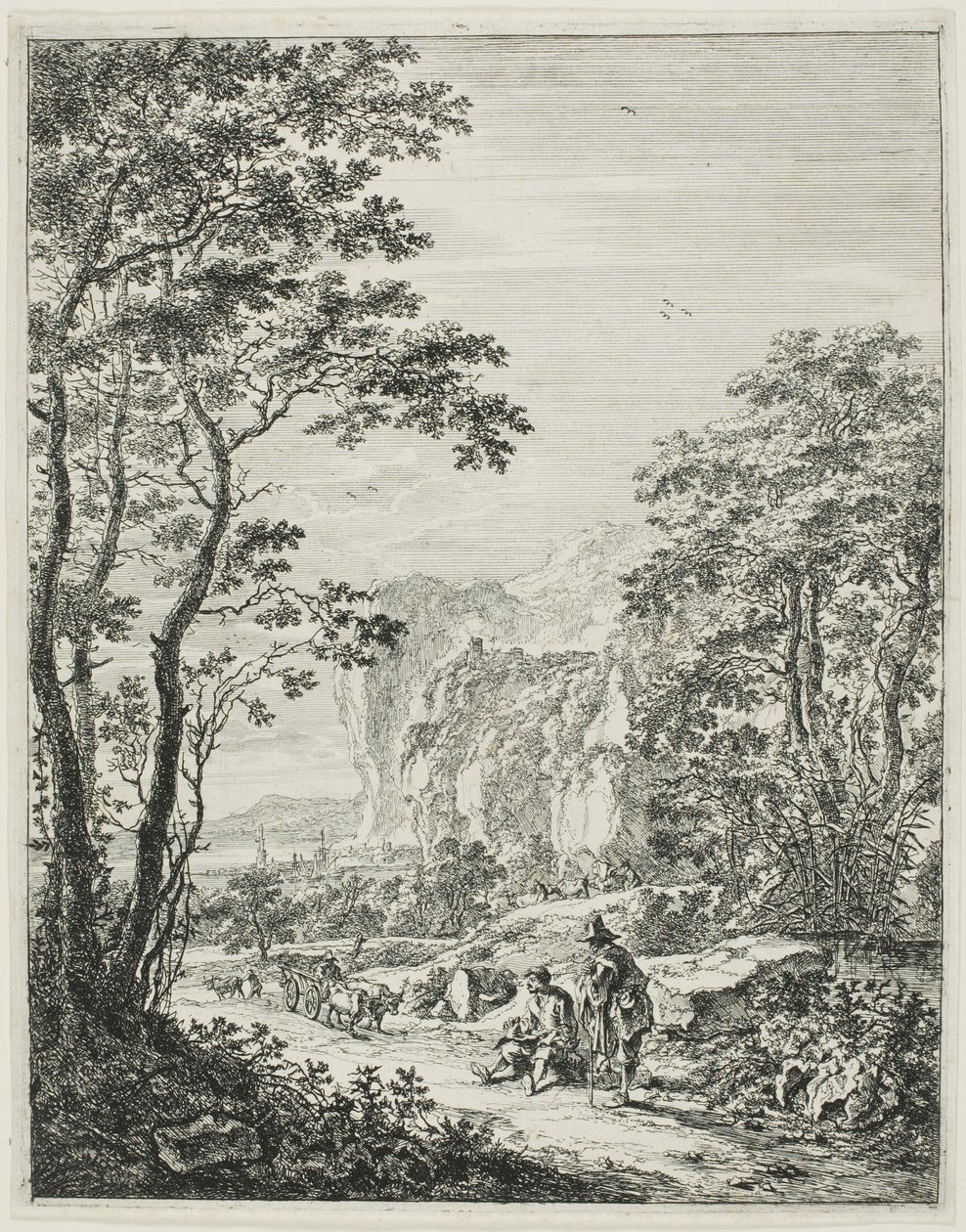Oksevognen, fra Upright Italian Landscapes av Jan Both