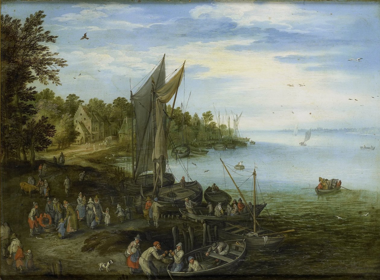 Elvebredden av Jan Brueghel (I) (copy after)