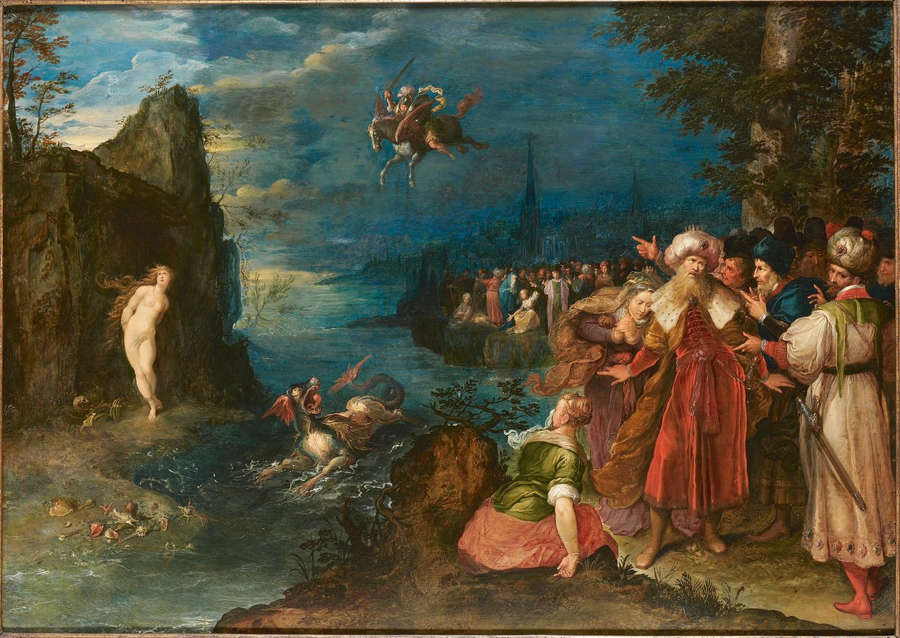 Perseus frigjør Andromeda, ca 1600-1610. av Jan Brueghel the Elder