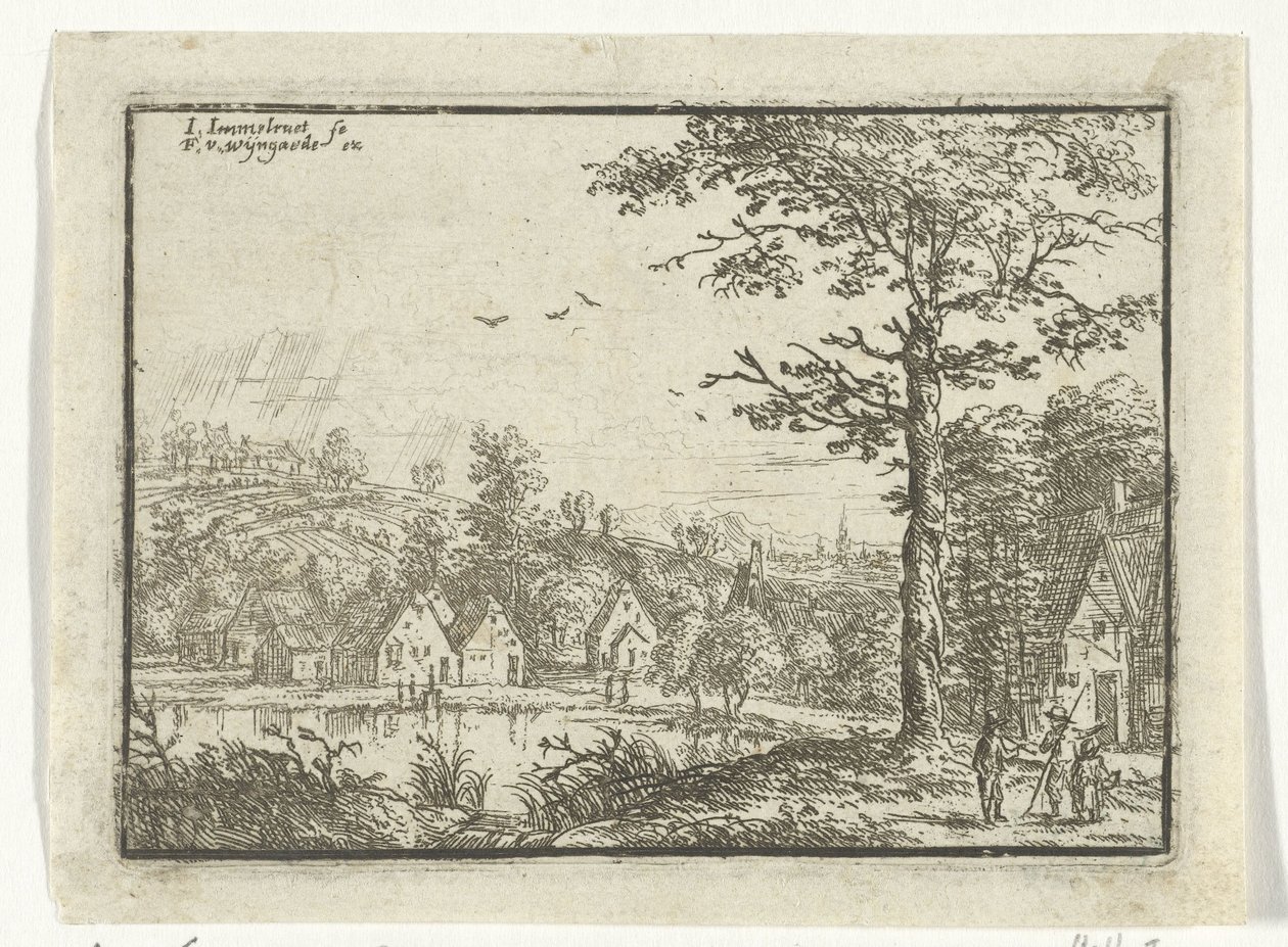 Hus langs en innsjø av Jan Carel Immenraet