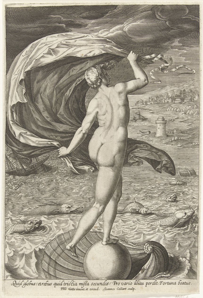 Fortuin (Fortuna) av Jan Collaert (II)